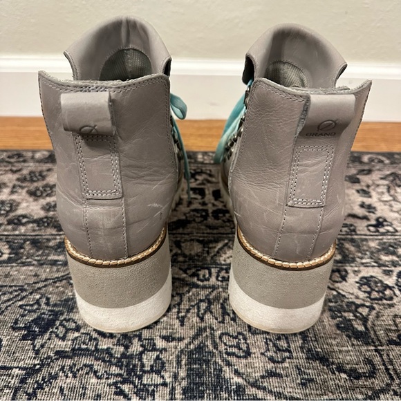 COLE HAAN Women’s 8 ZeroGrand Wedge Hiker Boots Ankle Slip On Lace Up - Picture 5 of 9